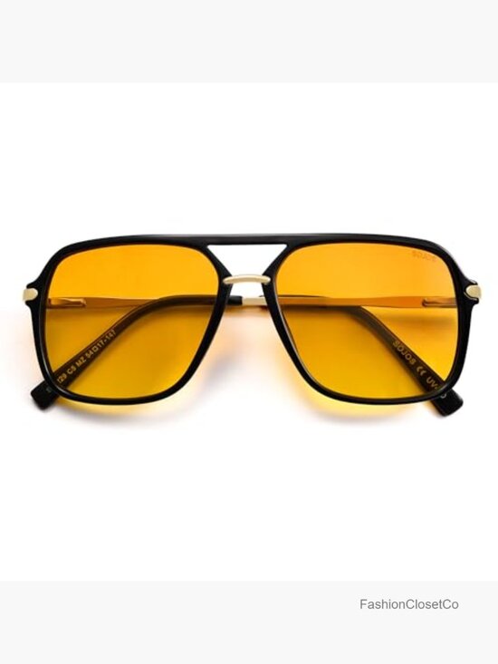 Retro Square Aviator Sunglasses Polarized UV400 Protection Unisex main image 2